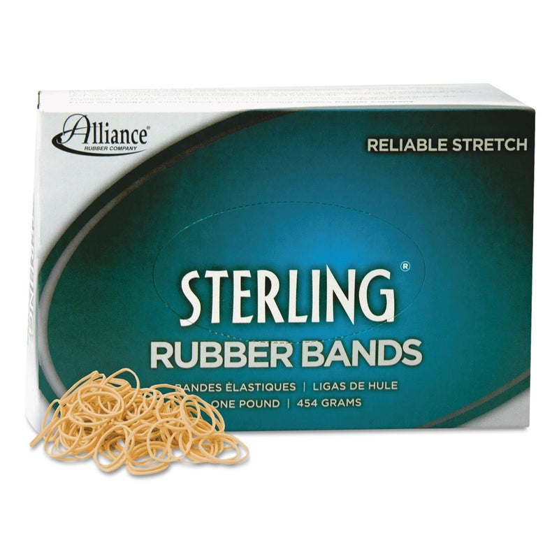 Alliance Rubber 24105 Sterling Rubber Bands Size #10, 1 lb Box Contains Approx. 5000 Bands (1 1/4" x 1/16", Natural Crepe) Beige - Image 3